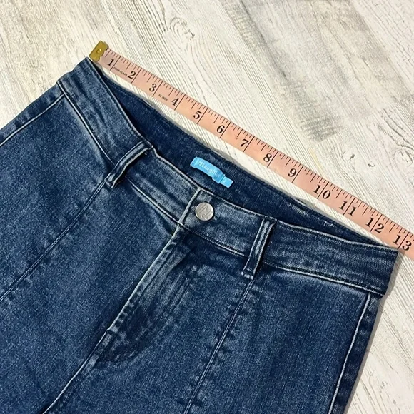 J. McLaughlin Rainey Stretch Straight Leg Slit Front Jeans Size 2 - Picture 9 of 13